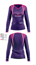 Carolina Track Hawks Women's Long Sleeve V-neck Shirt - 2