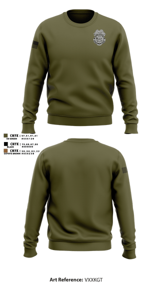 Crew Neck Sweatshirt, LEA Fort Riley, Army, Teamtime, Team time, sublimation, custom sports apparel, team uniforms, spirit wear, spiritwear, sports uniforms, custom shirts, team store, custom team store, fundraiser sports, apparel fundraiser