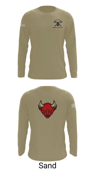 D Co 3-47 75831418 Long Sleeve Performance Shirt 86