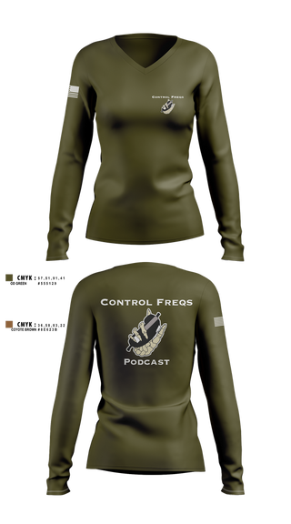 Womens Long Sleeve Vneck Shirt, ATC, , Teamtime, Team time, sublimation, custom sports apparel, team uniforms, spirit wear, spiritwear, sports uniforms, custom shirts, team store, custom team store, fundraiser sports, apparel fundraiser