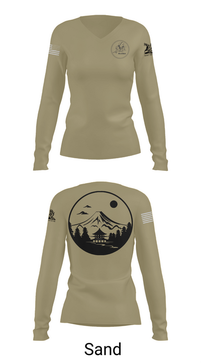 Okinawa 70795461 Women's Long Sleeve V-neck Shirt - 92