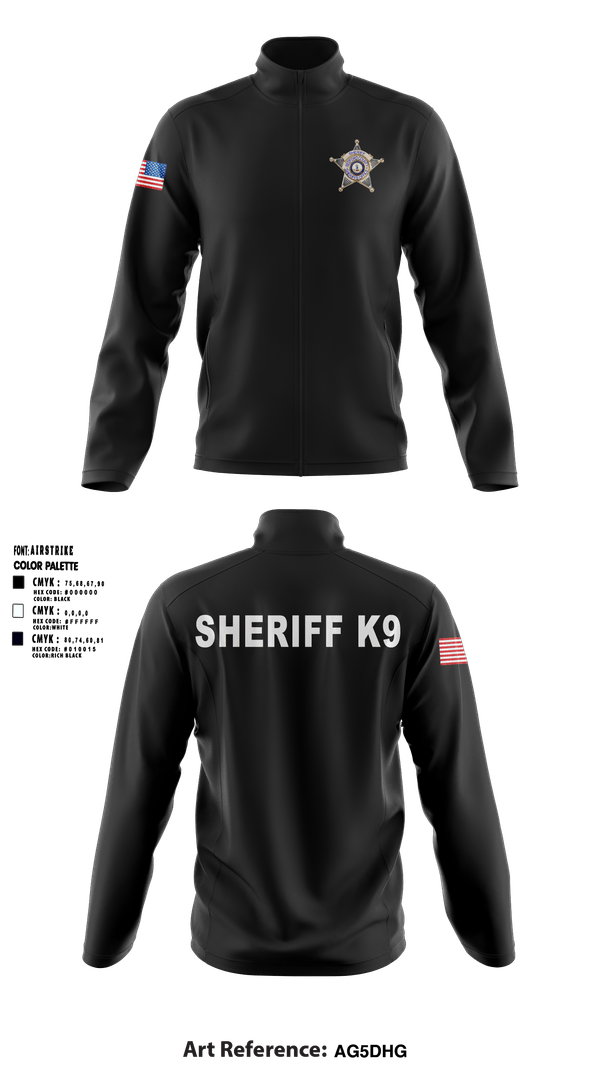 Fleece Jacket, Bedford County Sheriff K9 Unit, Police, Teamtime, Team time, sublimation, custom sports apparel, team uniforms, spirit wear, spiritwear, sports uniforms, custom shirts, team store, custom team store, fundraiser sports, apparel fundraiser