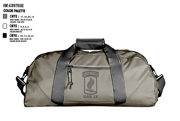 Duffle Bag, 173RD SECFOR OAS IX, Army, Teamtime, Team time, sublimation, custom sports apparel, team uniforms, spirit wear, spiritwear, sports uniforms, custom shirts, team store, custom team store, fundraiser sports, apparel fundraiser