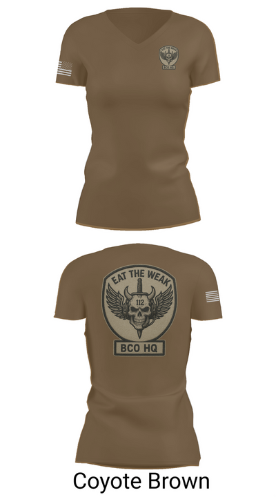 112th Signal Battalion Bravo Company 17211298 Women's Short Sleeve V-neck Shirt - 8