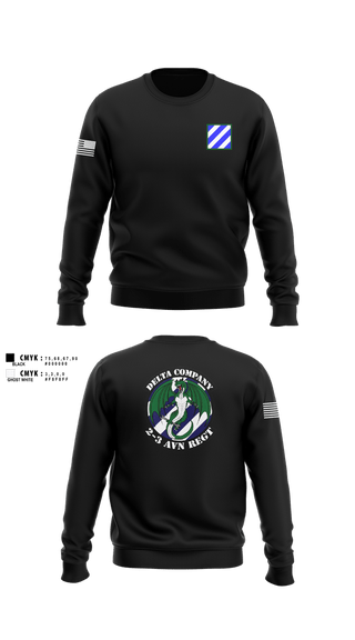 Crew Neck Sweatshirt, D Co. 2-3 AVN REGT “Dragons”, Army, Teamtime, Team time, sublimation, custom sports apparel, team uniforms, spirit wear, spiritwear, sports uniforms, custom shirts, team store, custom team store, fundraiser sports, apparel fundraiser