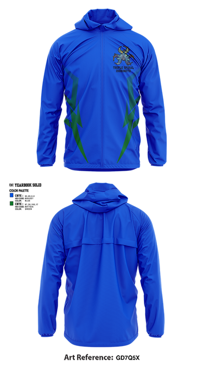 Triple Spiral Isshinryu Karate 62887610 Windbreaker - 3