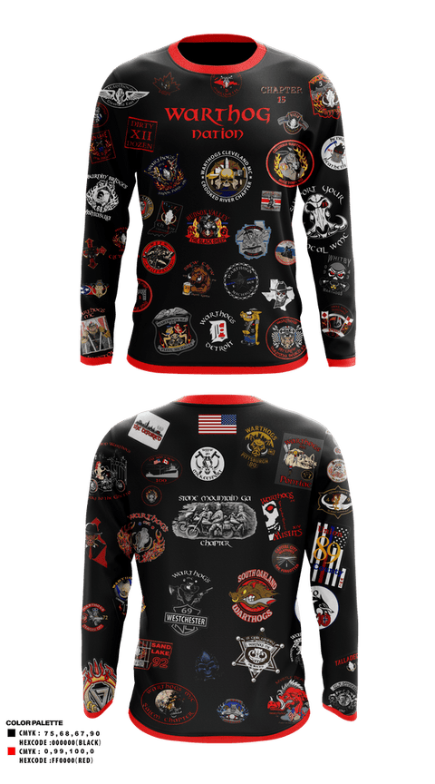 Long Sleeve Performance Shirt, Warthogs, other, Teamtime, Team time, sublimation, custom sports apparel, team uniforms, spirit wear, spiritwear, sports uniforms, custom shirts, team store, custom team store, fundraiser sports, apparel fundraiser