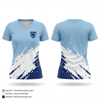 Womens Short Sleeve Vneck Shirt, Centennial Chargers, Track & Field, Teamtime, Team time, sublimation, custom sports apparel, team uniforms, spirit wear, spiritwear, sports uniforms, custom shirts, team store, custom team store, fundraiser sports, apparel fundraiser