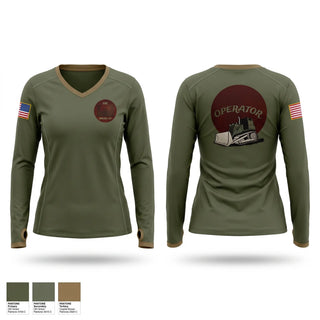 Womens Long Sleeve Vneck Shirt, MWSS-172 HE, Marines, Teamtime, Team time, sublimation, custom sports apparel, team uniforms, spirit wear, spiritwear, sports uniforms, custom shirts, team store, custom team store, fundraiser sports, apparel fundraiser