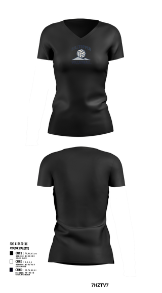 Womens Short Sleeve Vneck Shirt, R-S Central Hilltoppers Volleyball, Women's Volleyball, Teamtime, Team time, sublimation, custom sports apparel, team uniforms, spirit wear, spiritwear, sports uniforms, custom shirts, team store, custom team store, fundraiser sports, apparel fundraiser