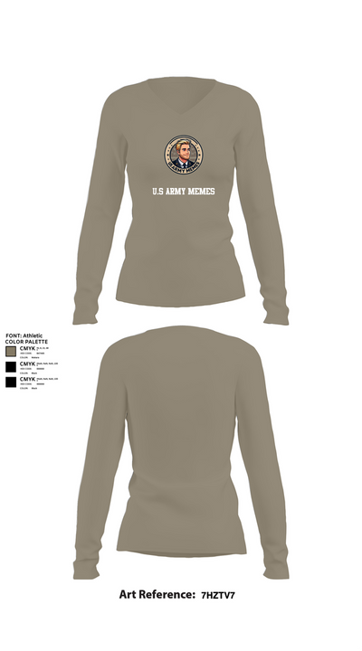 U.S Army memes 48956065 Women's Long Sleeve V-neck Shirt - 62