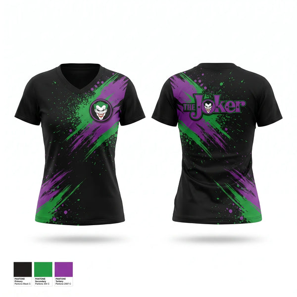Womens Short Sleeve Vneck Shirt, Why So Serious, Softball, Teamtime, Team time, sublimation, custom sports apparel, team uniforms, spirit wear, spiritwear, sports uniforms, custom shirts, team store, custom team store, fundraiser sports, apparel fundraiser