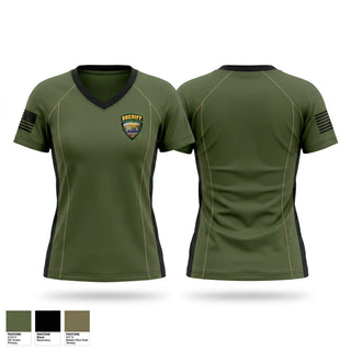 Womens Short Sleeve Vneck Shirt, Cleburne County Sheriff's Office, Police, Teamtime, Team time, sublimation, custom sports apparel, team uniforms, spirit wear, spiritwear, sports uniforms, custom shirts, team store, custom team store, fundraiser sports, apparel fundraiser