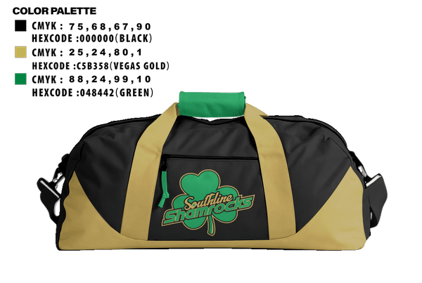 Duffle Bag, 11U Southline Shamrocks, Baseball, Teamtime, Team time, sublimation, custom sports apparel, team uniforms, spirit wear, spiritwear, sports uniforms, custom shirts, team store, custom team store, fundraiser sports, apparel fundraiser