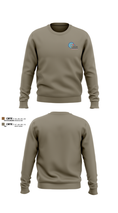 Climate Solutions Air conditioning & Refrigeration LLC 28190571 Crew Neck Sweatshirt - 102