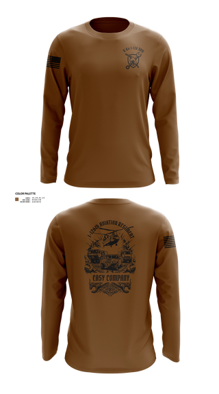 Long Sleeve Performance Shirt, B CO. 1-126 AVN, National Guard, Teamtime, Team time, sublimation, custom sports apparel, team uniforms, spirit wear, spiritwear, sports uniforms, custom shirts, team store, custom team store, fundraiser sports, apparel fundraiser
