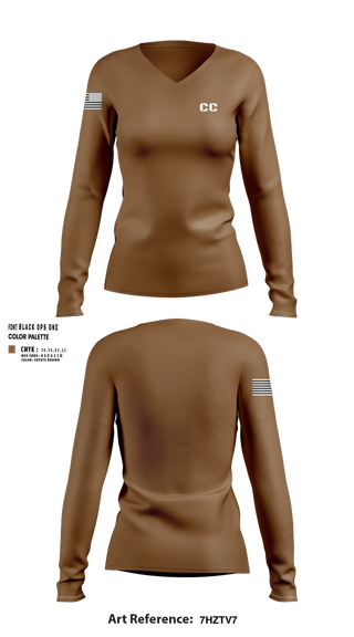 Womens Long Sleeve Vneck Shirt, CC, , Teamtime, Team time, sublimation, custom sports apparel, team uniforms, spirit wear, spiritwear, sports uniforms, custom shirts, team store, custom team store, fundraiser sports, apparel fundraiser