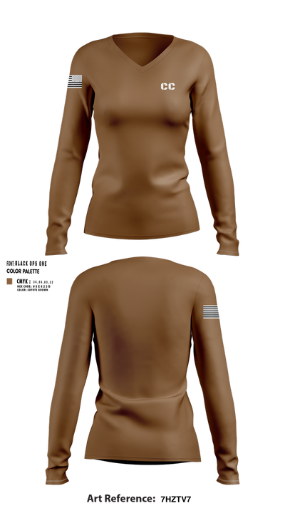 CC 65140469 Women's Long Sleeve V-neck Shirt - 30