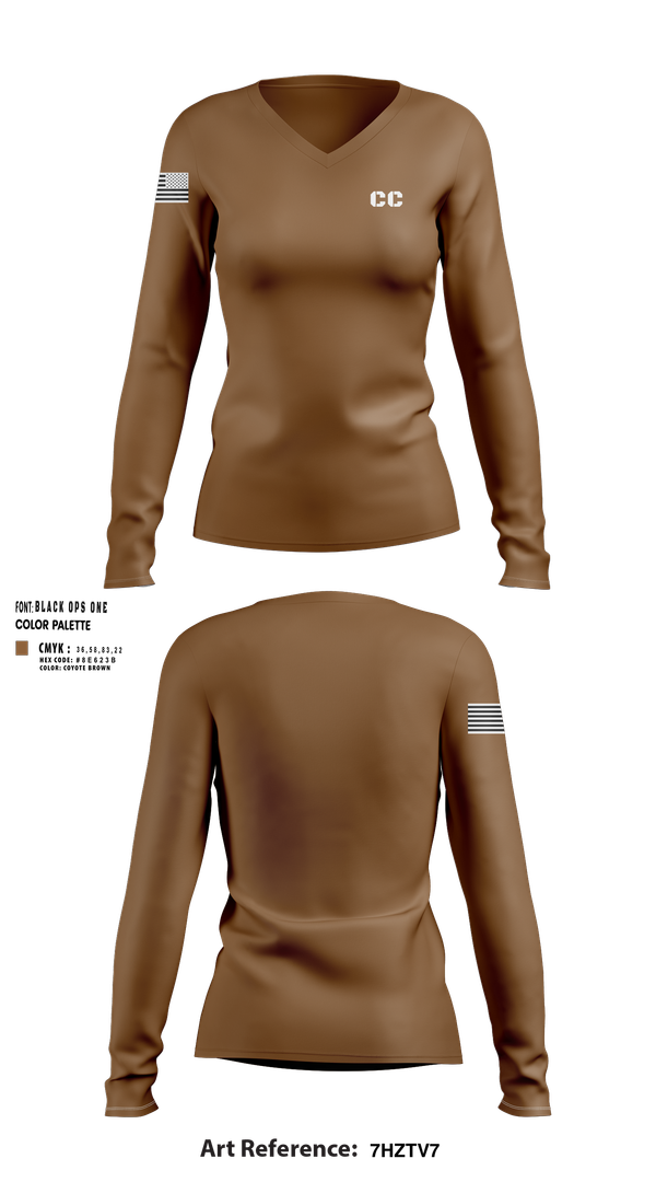 Womens Long Sleeve Vneck Shirt, CC, , Teamtime, Team time, sublimation, custom sports apparel, team uniforms, spirit wear, spiritwear, sports uniforms, custom shirts, team store, custom team store, fundraiser sports, apparel fundraiser