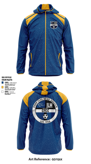Windbreaker, Cape Fear Community College Soccer, Men's Soccer, Teamtime, Team time, sublimation, custom sports apparel, team uniforms, spirit wear, spiritwear, sports uniforms, custom shirts, team store, custom team store, fundraiser sports, apparel fundraiser