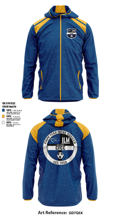 Cape Fear Community College Soccer 4526696 Windbreaker - 5