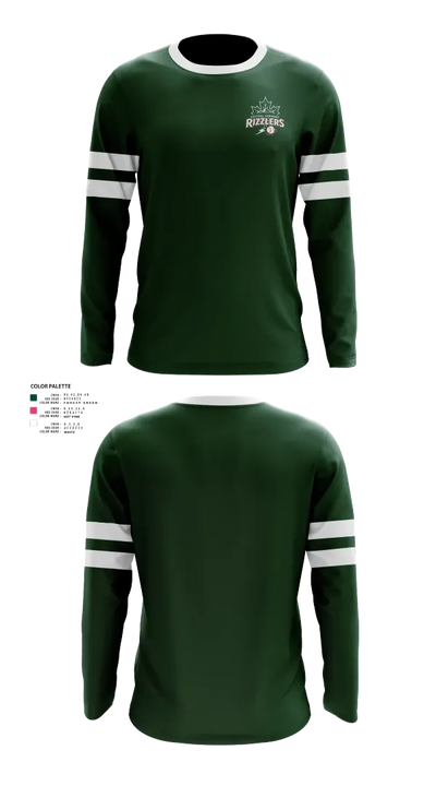 Central Vermont Rizzlers 18724432 Long Sleeve Performance Shirt 21
