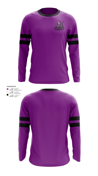 Long Sleeve Performance Shirt, Clarksville Phantoms, Baseball, Teamtime, Team time, sublimation, custom sports apparel, team uniforms, spirit wear, spiritwear, sports uniforms, custom shirts, team store, custom team store, fundraiser sports, apparel fundraiser