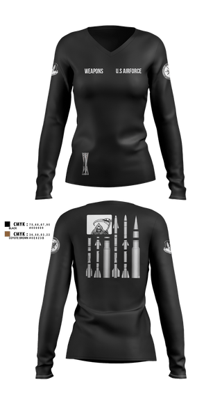 Womens Long Sleeve Vneck Shirt, 144 FW, National Guard, Teamtime, Team time, sublimation, custom sports apparel, team uniforms, spirit wear, spiritwear, sports uniforms, custom shirts, team store, custom team store, fundraiser sports, apparel fundraiser