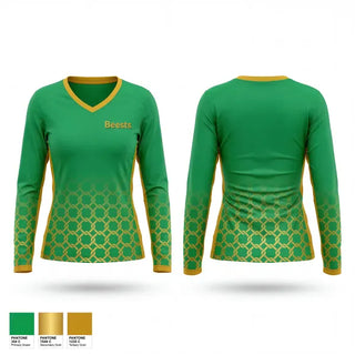 Womens Long Sleeve Vneck Shirt, Beests, Women's Basketball, Teamtime, Team time, sublimation, custom sports apparel, team uniforms, spirit wear, spiritwear, sports uniforms, custom shirts, team store, custom team store, fundraiser sports, apparel fundraiser