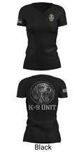 Farmersville PD K9 Hunter 53756358 Women's Short Sleeve V-neck Shirt - 24