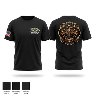 Old School Cotton Feel Shirt, Newell VFD, Fire Department, Teamtime, Team time, sublimation, custom sports apparel, team uniforms, spirit wear, spiritwear, sports uniforms, custom shirts, team store, custom team store, fundraiser sports, apparel fundraiser
