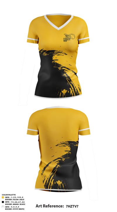 Whitney Boys Tennis 34365674 Women's Short Sleeve V-neck Shirt - 1