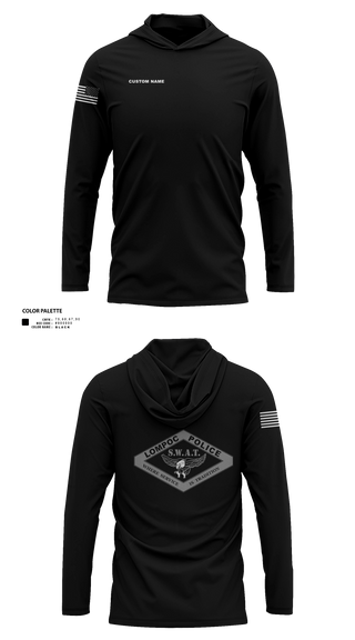 Long Sleeve hooded sunshirt, SWAT, Police, Teamtime, Team time, sublimation, custom sports apparel, team uniforms, spirit wear, spiritwear, sports uniforms, custom shirts, team store, custom team store, fundraiser sports, apparel fundraiser