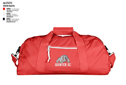 Duffle Bag, Quinter XC, Cross Country, Teamtime, Team time, sublimation, custom sports apparel, team uniforms, spirit wear, spiritwear, sports uniforms, custom shirts, team store, custom team store, fundraiser sports, apparel fundraiser