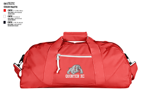 Duffle Bag, Quinter XC, Cross Country, Teamtime, Team time, sublimation, custom sports apparel, team uniforms, spirit wear, spiritwear, sports uniforms, custom shirts, team store, custom team store, fundraiser sports, apparel fundraiser