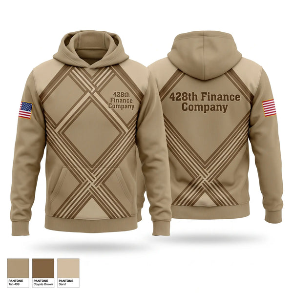Hoodie, 428th Finance Company, Army, Teamtime, Team time, sublimation, custom sports apparel, team uniforms, spirit wear, spiritwear, sports uniforms, custom shirts, team store, custom team store, fundraiser sports, apparel fundraiser