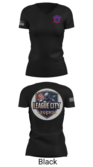 Womens Short Sleeve Vneck Shirt, LEAGUE CITY RECRUITING, Army, Teamtime, Team time, sublimation, custom sports apparel, team uniforms, spirit wear, spiritwear, sports uniforms, custom shirts, team store, custom team store, fundraiser sports, apparel fundraiser