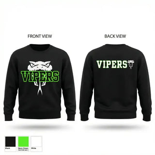 Crew Neck Sweatshirt, Havasu Vipers, Baseball, Teamtime, Team time, sublimation, custom sports apparel, team uniforms, spirit wear, spiritwear, sports uniforms, custom shirts, team store, custom team store, fundraiser sports, apparel fundraiser