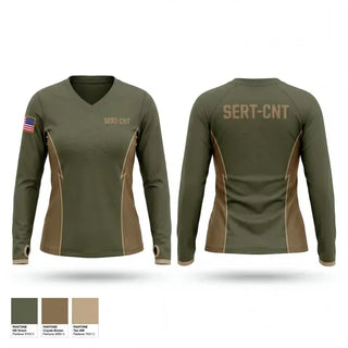 Womens Long Sleeve Vneck Shirt, SERT-CNT, Police, Teamtime, Team time, sublimation, custom sports apparel, team uniforms, spirit wear, spiritwear, sports uniforms, custom shirts, team store, custom team store, fundraiser sports, apparel fundraiser