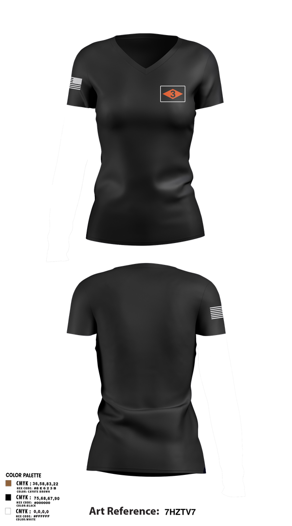 Womens Short Sleeve Vneck Shirt, 3rd battalion 75th ranger regiment, Army, Teamtime, Team time, sublimation, custom sports apparel, team uniforms, spirit wear, spiritwear, sports uniforms, custom shirts, team store, custom team store, fundraiser sports, apparel fundraiser