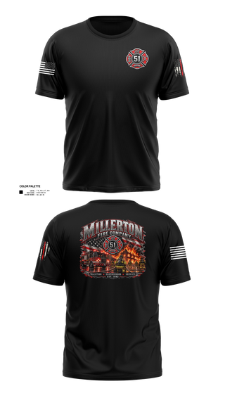 Short Sleeve Performance Shirt, Millerton Fire Company, Fire Department, Teamtime, Team time, sublimation, custom sports apparel, team uniforms, spirit wear, spiritwear, sports uniforms, custom shirts, team store, custom team store, fundraiser sports, apparel fundraiser