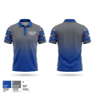 Short Sleeve Performance Polo, Lady Lions Softball, Softball, Teamtime, Team time, sublimation, custom sports apparel, team uniforms, spirit wear, spiritwear, sports uniforms, custom shirts, team store, custom team store, fundraiser sports, apparel fundraiser