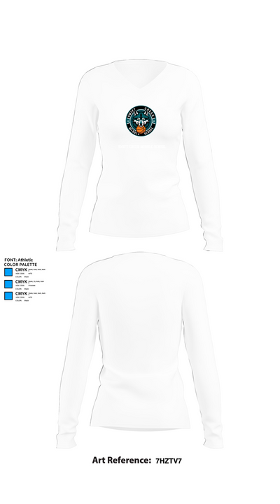 Swift Creek Middle School 1959618 Women's Long Sleeve V-neck Shirt - 15