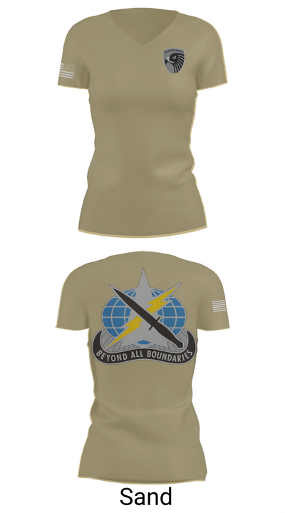 743rd MI BN 75372037 Women's Short Sleeve V-neck Shirt - 88