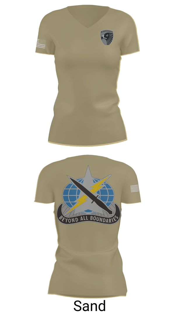 Womens Short Sleeve Vneck Shirt, 743rd MI BN, , Teamtime, Team time, sublimation, custom sports apparel, team uniforms, spirit wear, spiritwear, sports uniforms, custom shirts, team store, custom team store, fundraiser sports, apparel fundraiser