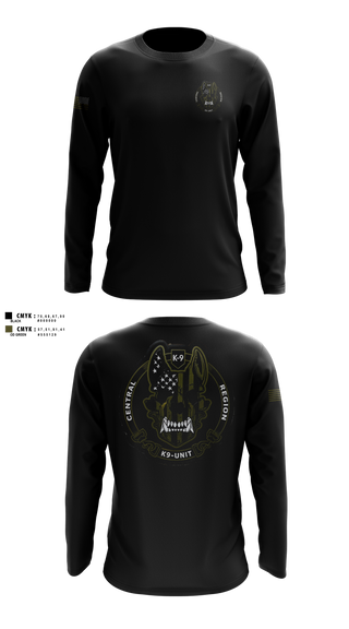 Long Sleeve Performance Shirt, Central Region K-9 unit, Police, Teamtime, Team time, sublimation, custom sports apparel, team uniforms, spirit wear, spiritwear, sports uniforms, custom shirts, team store, custom team store, fundraiser sports, apparel fundraiser