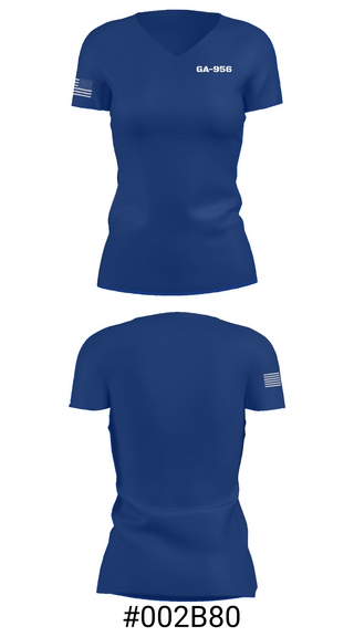 Womens Short Sleeve Vneck Shirt, GA-956, Air Force, Teamtime, Team time, sublimation, custom sports apparel, team uniforms, spirit wear, spiritwear, sports uniforms, custom shirts, team store, custom team store, fundraiser sports, apparel fundraiser