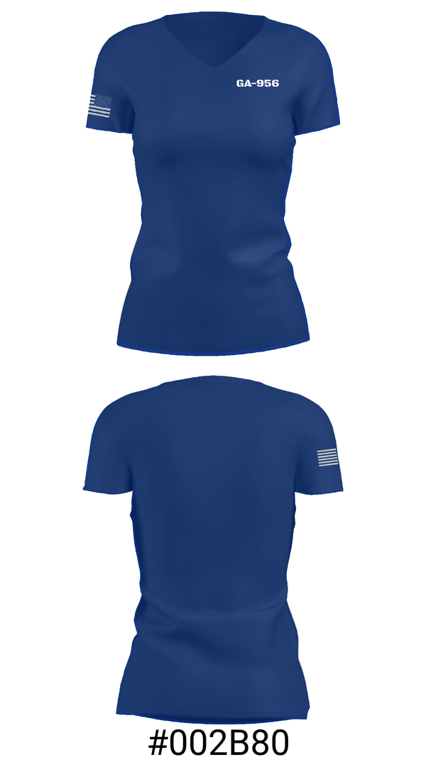 Womens Short Sleeve Vneck Shirt, GA-956, Air Force, Teamtime, Team time, sublimation, custom sports apparel, team uniforms, spirit wear, spiritwear, sports uniforms, custom shirts, team store, custom team store, fundraiser sports, apparel fundraiser