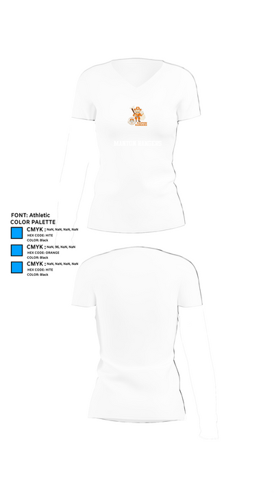 Manton Rangers 44526190 Women's Short Sleeve V-neck Shirt - 18