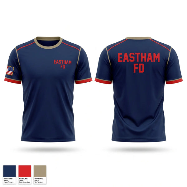Short Sleeve Performance Shirt, Eastham FD, Fire Department, Teamtime, Team time, sublimation, custom sports apparel, team uniforms, spirit wear, spiritwear, sports uniforms, custom shirts, team store, custom team store, fundraiser sports, apparel fundraiser